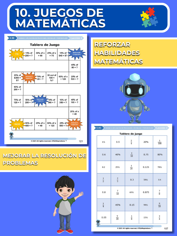 ¡Mathtástico! 6to Grado Unidad 2: Aplicación de Fracciones, Decimales y Porcentajes - Libro Electrónico