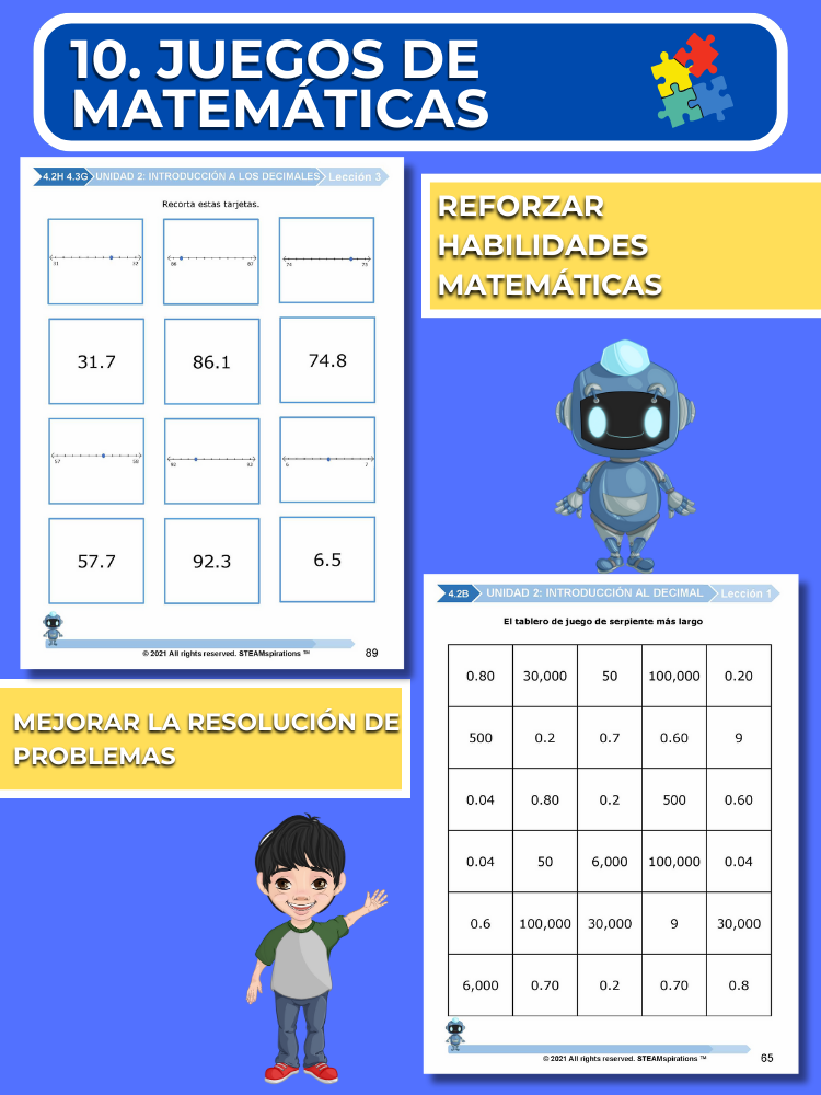 ¡Mathtástico! 4to Grado Unidad 2: INTRODUCCIÓN A LOS DECIMALES - Libro Electrónico