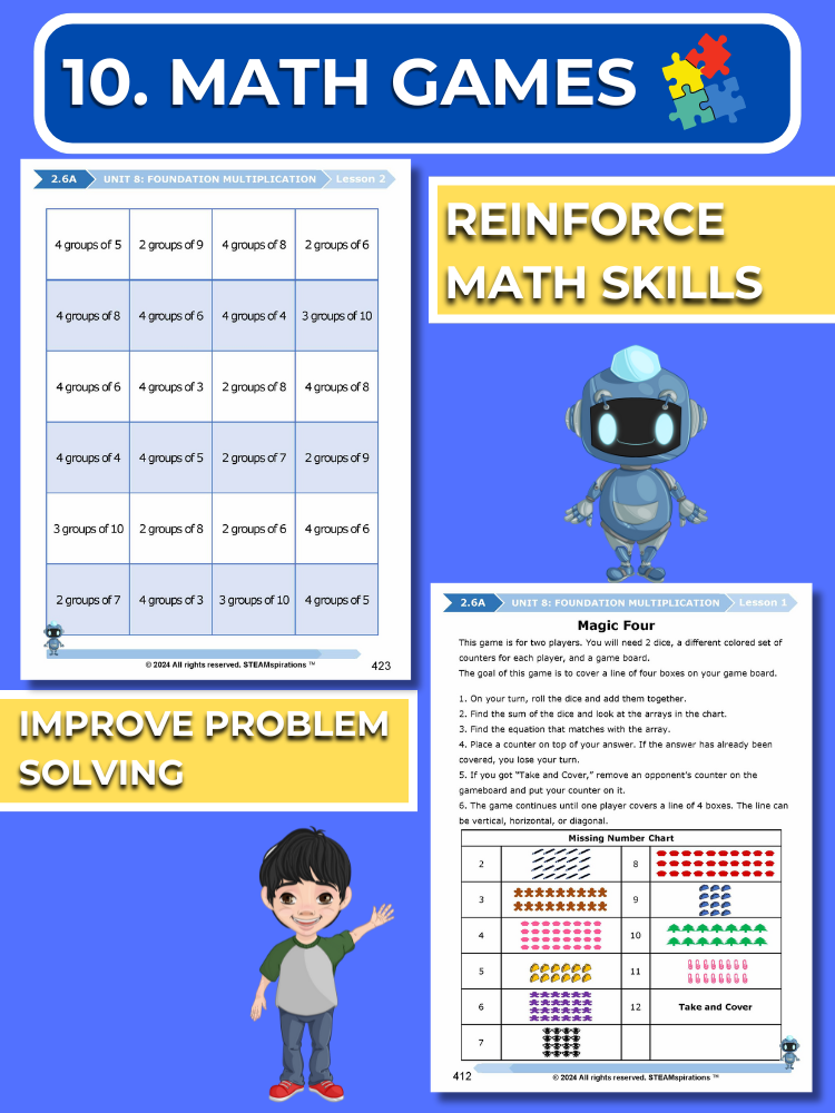 Mathtastico! 2nd Grade Math Bundle Unit 8 Foundation Multiplication - E-Book