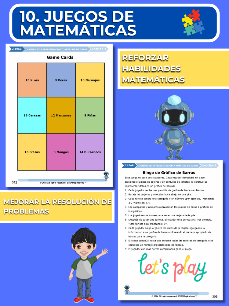¡Mathtástico! 2do Grado Unidad 15: Representación y Análisis De Datos- Libro Electrónico