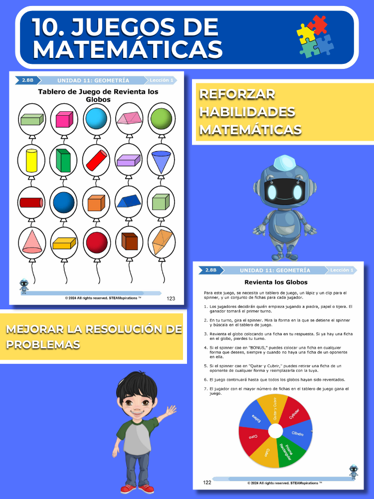 ¡Mathtástico! 2do Grado Unidad 11: Geometría - Libro Electrónico