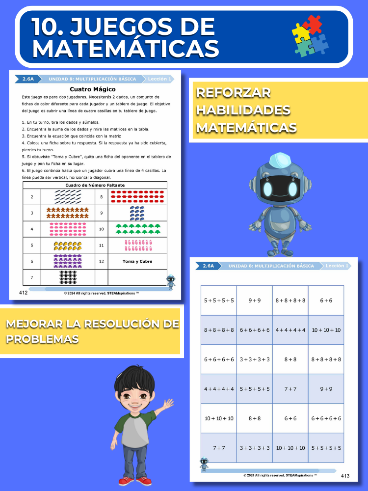 ¡Mathtástico! 2do Grado Unidad 8: Multiplicación Básica - Libro Electrónico
