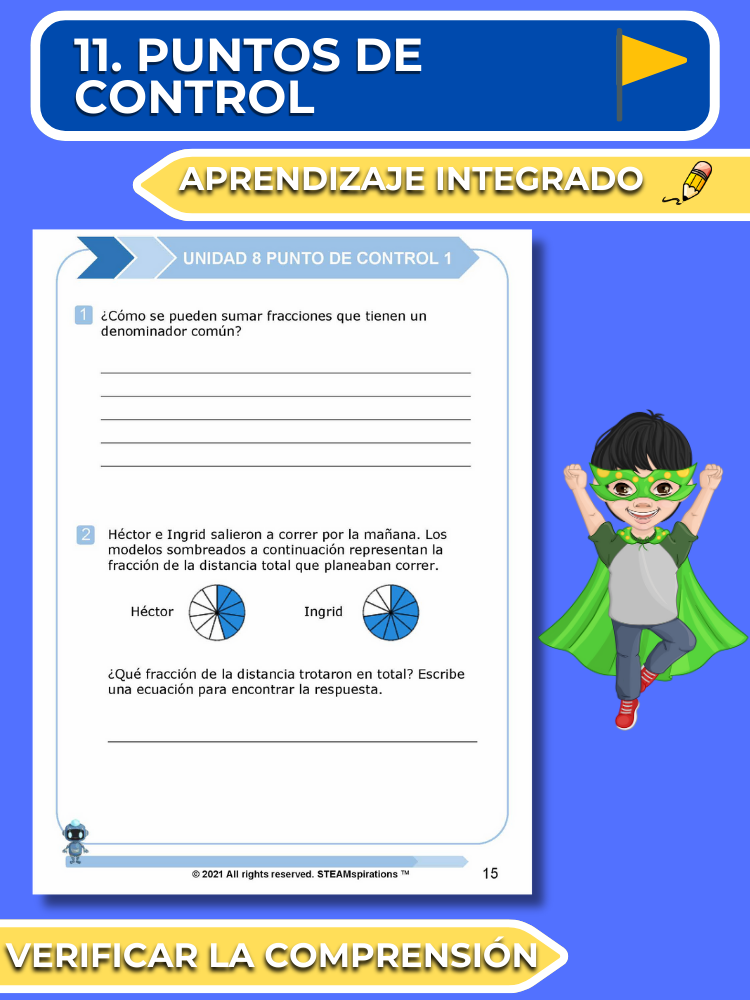 ¡Mathtástico! 4to Grado Unidad 8: SUMAR Y RESTAR FRACCIONES - Libro Electrónico