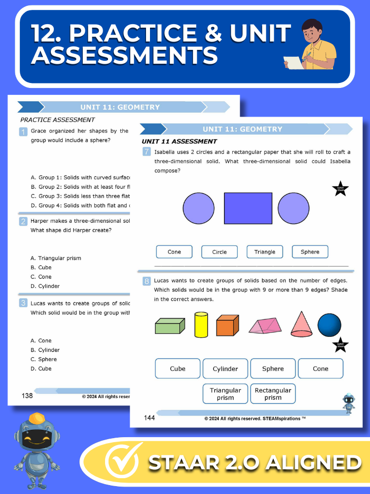 Mathtastico! 2nd Grade Math Bundle Unit 11 Geometry - E-Book