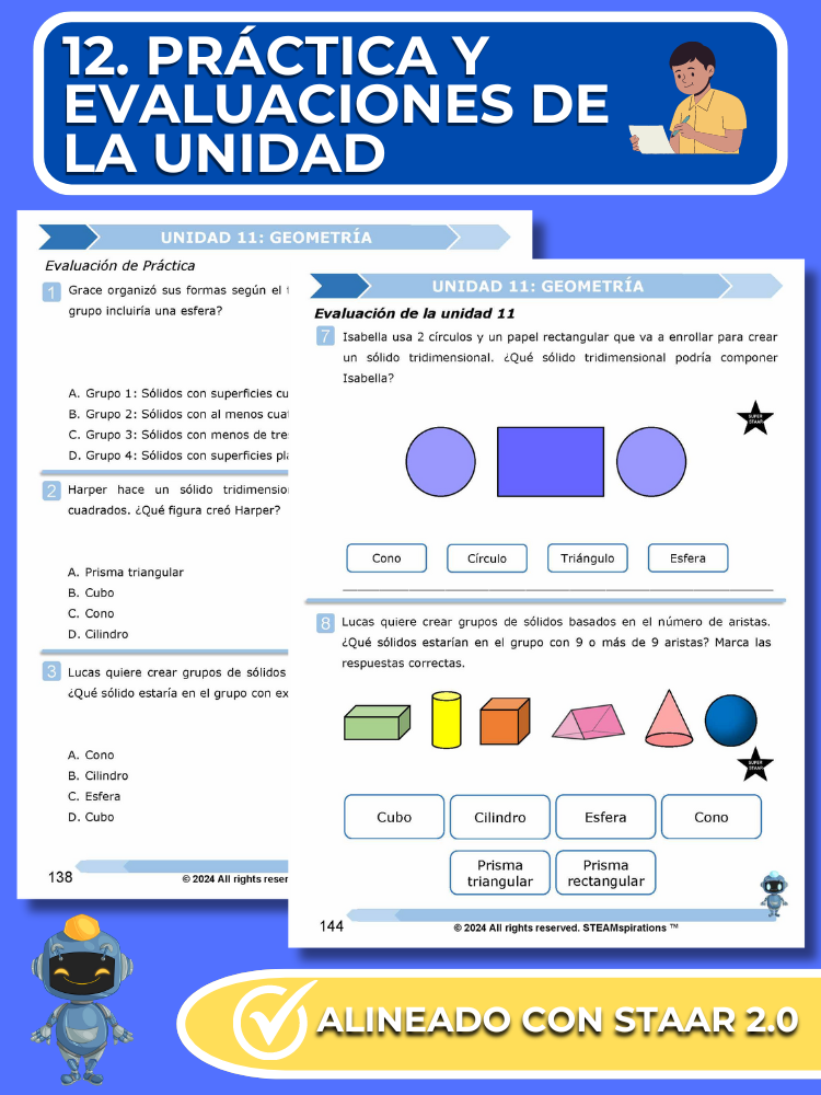 ¡Mathtástico! 2do Grado Unidad 11: Geometría - Libro Electrónico