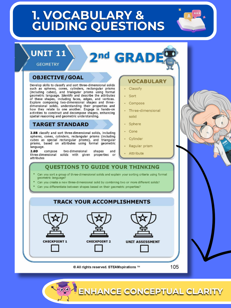 Mathtastico! 2nd Grade Math Bundle Unit 11 Geometry - E-Book