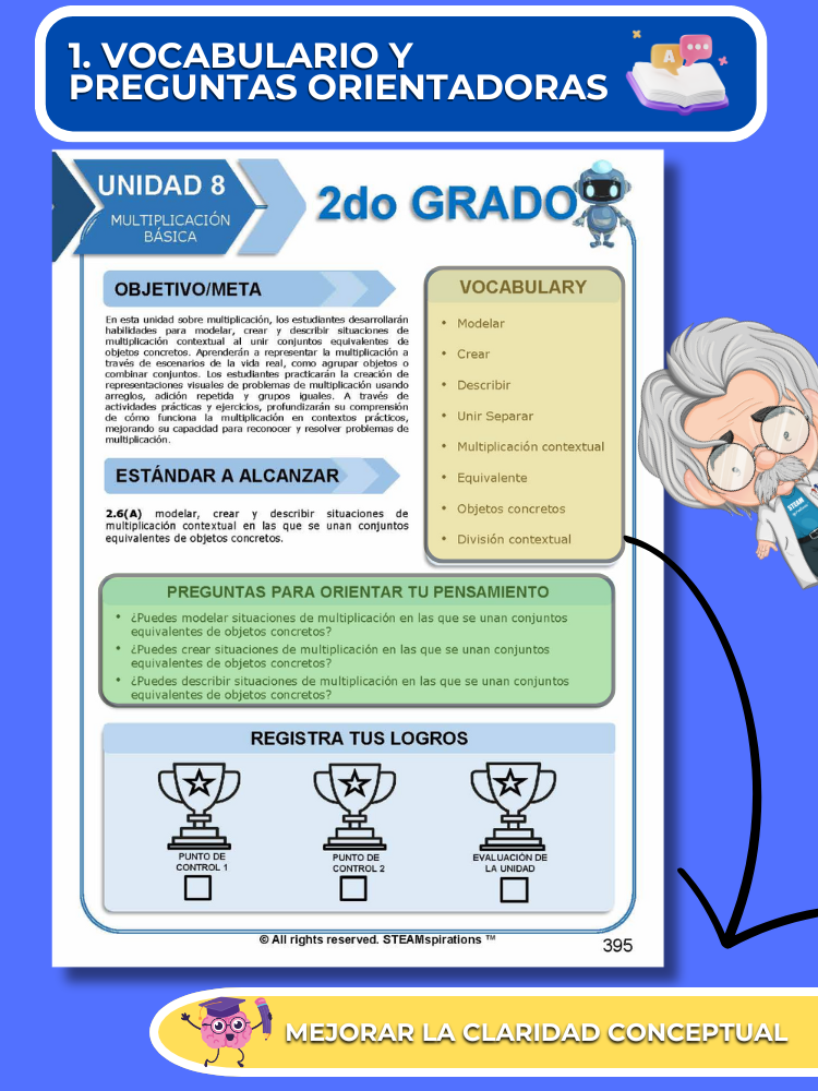 ¡Mathtástico! 2do Grado Unidad 8: Multiplicación Básica - Libro Electrónico