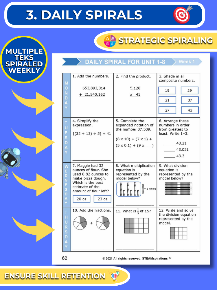 Mathtastico! 5th Grade Math Bundle Unit 9 Graphing On Coordinate Plane - E-Book