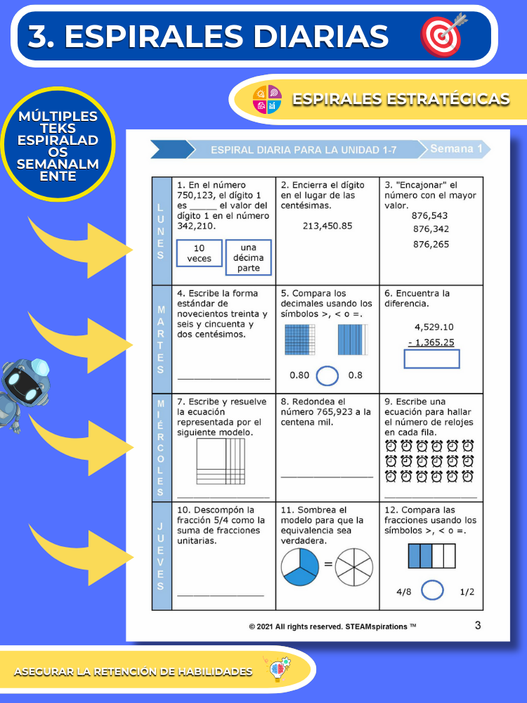 ¡Mathtástico! 4to Grado Unidad 8: SUMAR Y RESTAR FRACCIONES - Libro Electrónico
