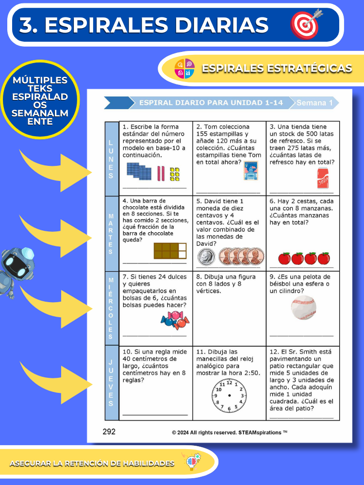 ¡Mathtástico! 2do Grado Unidad 15: Representación y Análisis De Datos- Libro Electrónico
