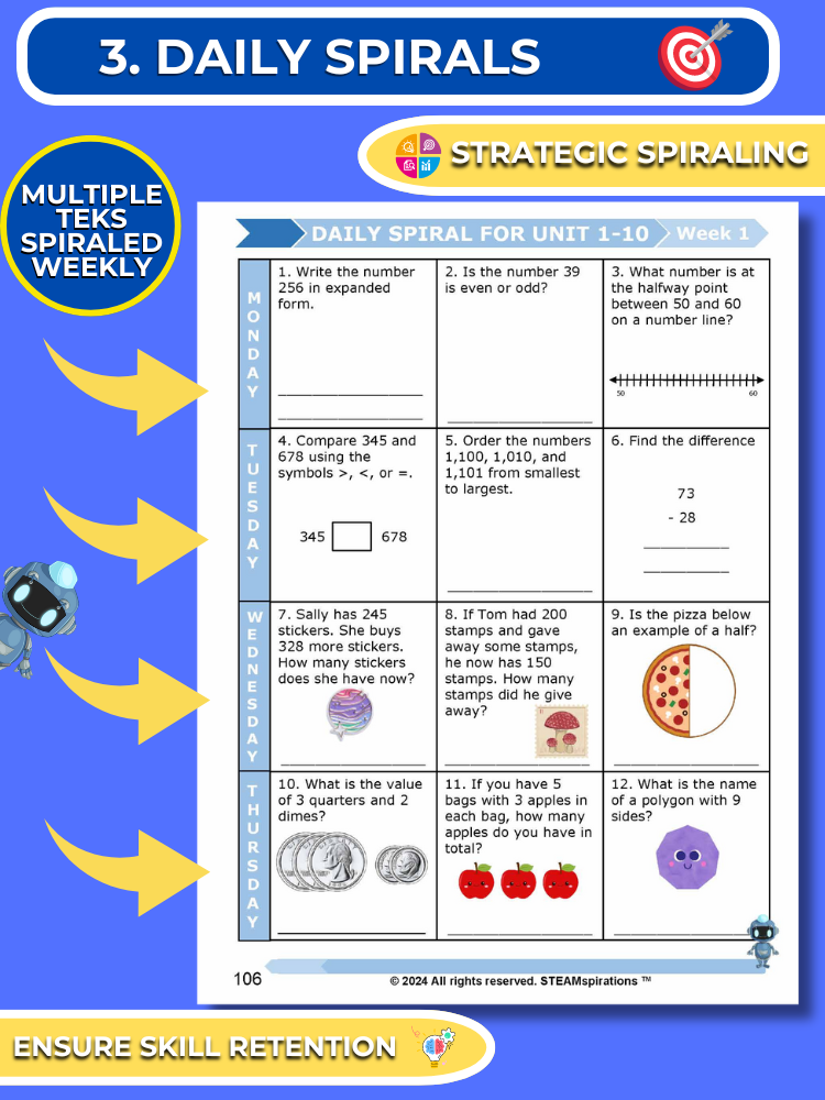 Mathtastico! 2nd Grade Math Bundle Unit 11 Geometry - E-Book