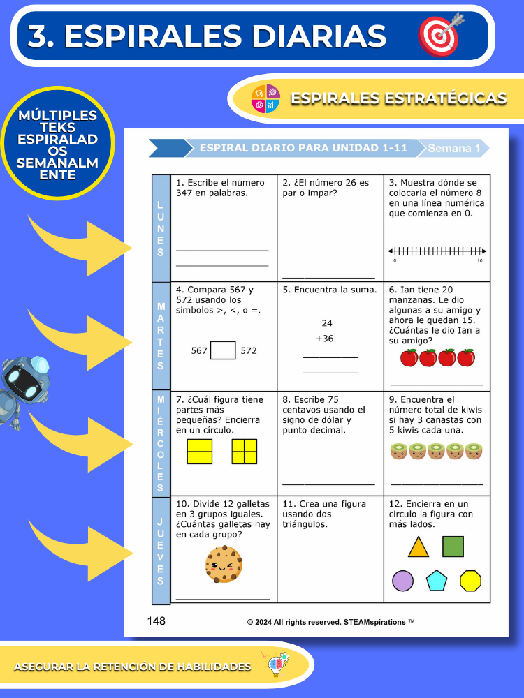 ¡Mathtástico! 2do Grado Unidad 12: Mediciones - Libro Electrónico
