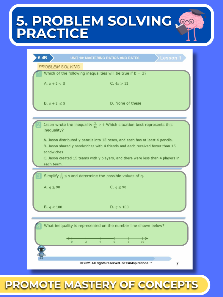 Mathtastico! 6th Math Unit 10 Mastering Ratios and Rates - E-Book