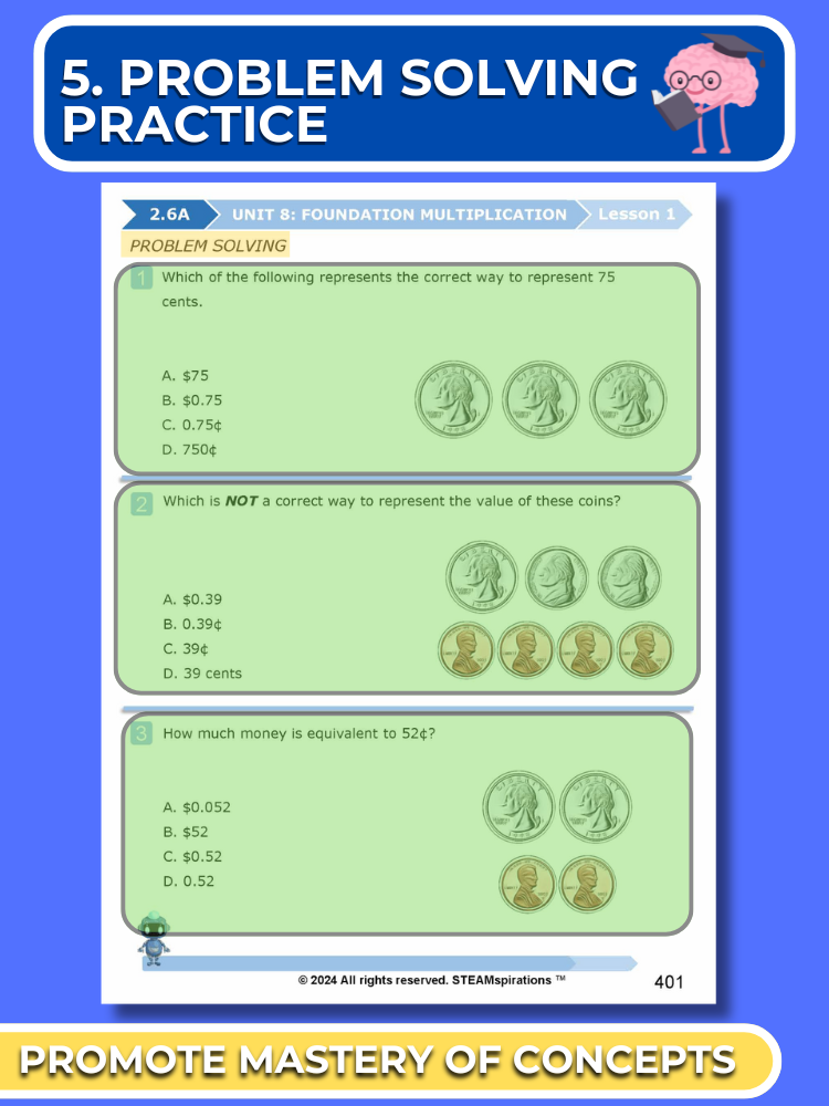 Mathtastico! 2nd Grade Math Bundle Unit 8 Foundation Multiplication - E-Book