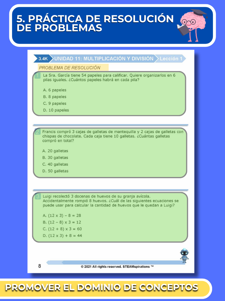 ¡Mathtástico! 3er Grado Unidad 11: Multiplicación y División - Libro Electrónico