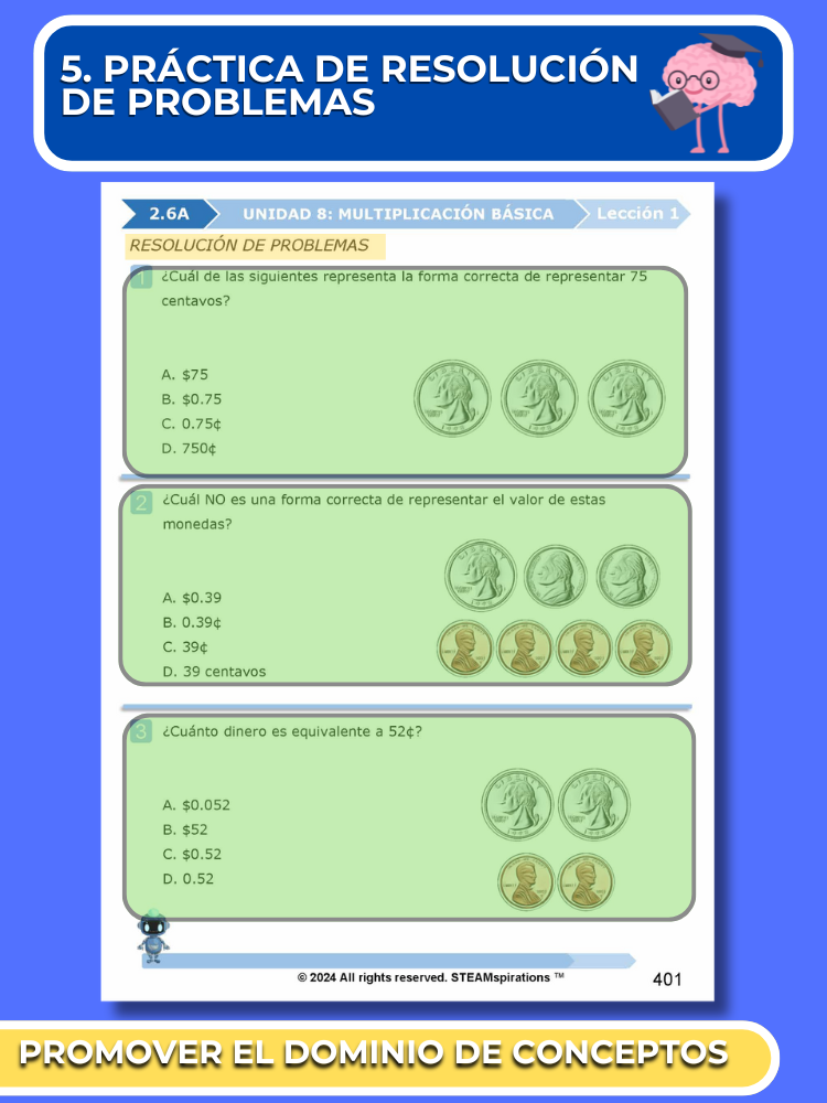¡Mathtástico! 2do Grado Unidad 8: Multiplicación Básica - Libro Electrónico