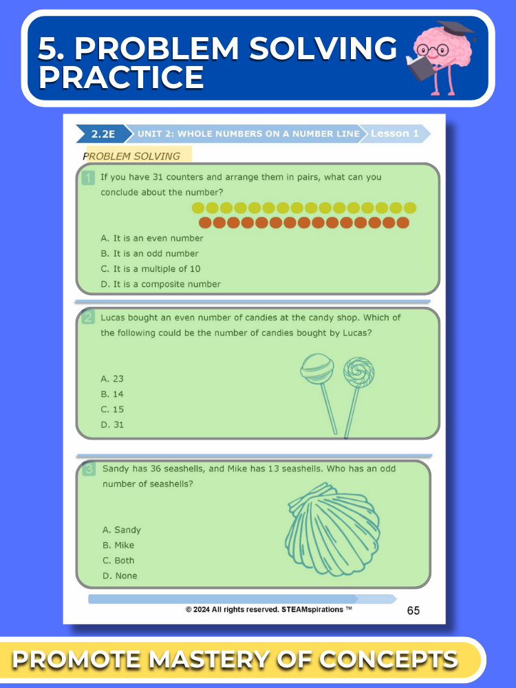 Mathtastico! 2nd Grade Math Bundle Unit 2 Whole Numbers On A Number Line - E-Book