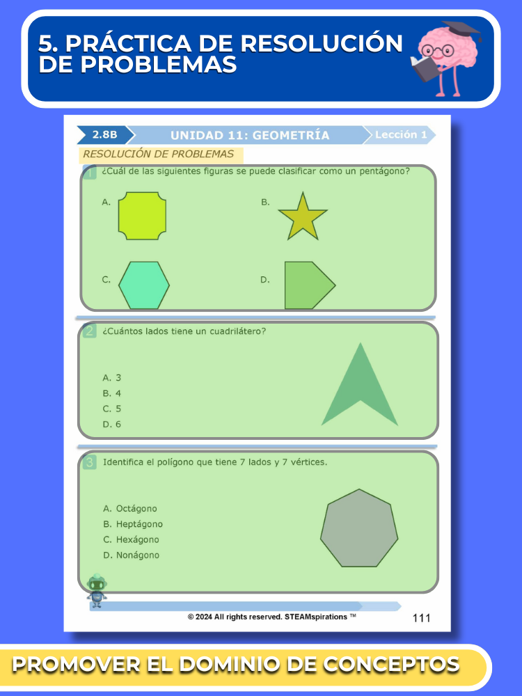 ¡Mathtástico! 2do Grado Unidad 11: Geometría - Libro Electrónico