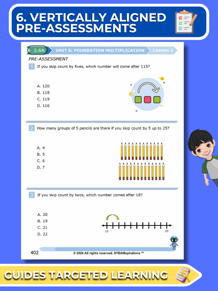 Mathtastico! 2nd Grade Math Bundle Unit 8 Foundation Multiplication - E-Book