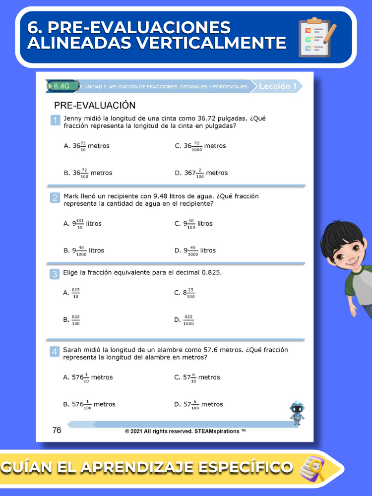 ¡Mathtástico! 6to Grado Unidad 13: Dominio de Geometría y Medición- Libro Electrónico