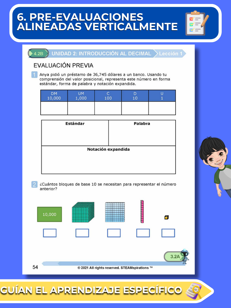 ¡Mathtástico! 4to Grado Unidad 2: INTRODUCCIÓN A LOS DECIMALES - Libro Electrónico