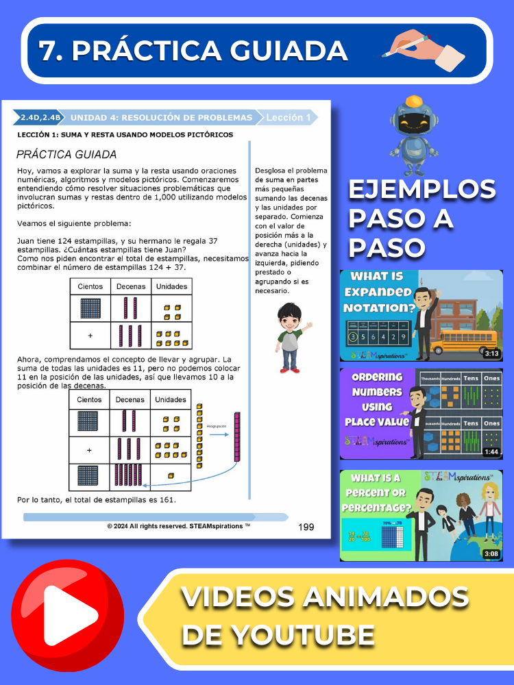 ¡Mathtástico! 2do Grado Unidad 4: Resolución De Problemas - Libro Electrónico