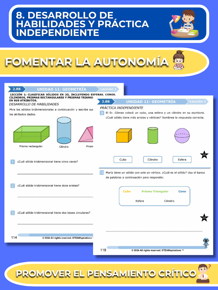 ¡Mathtástico! 2do Grado Unidad 11: Geometría - Libro Electrónico