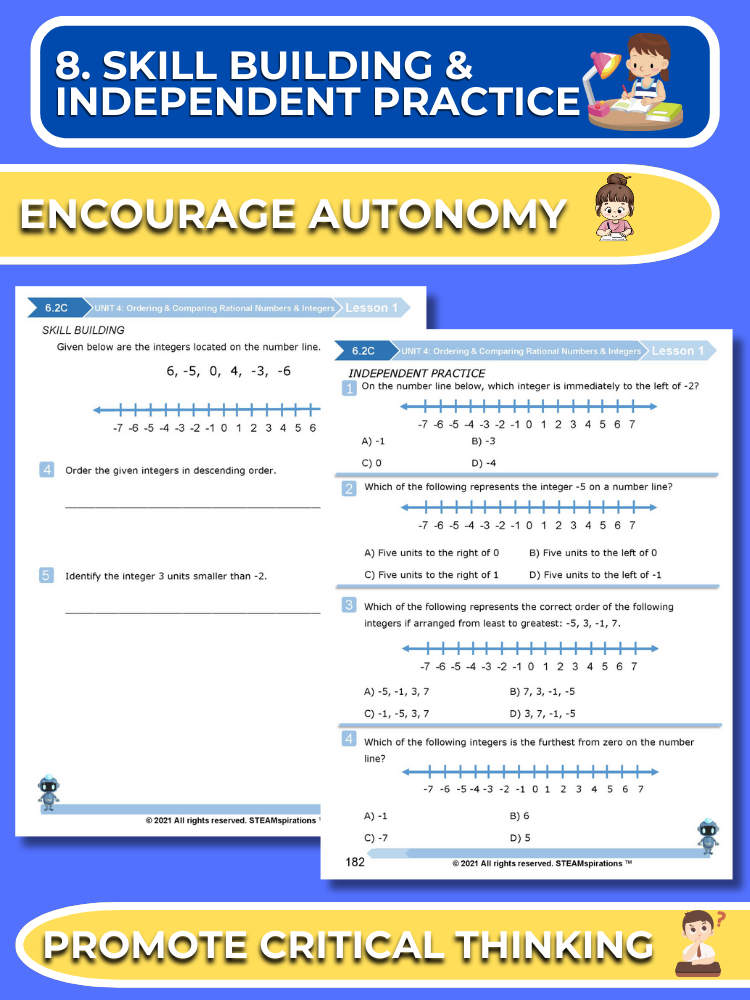 Mathtastico! 6th Grade Math Bundle Unit 4 Ordering & Comparing Rational Numbers & Integers - E-Book