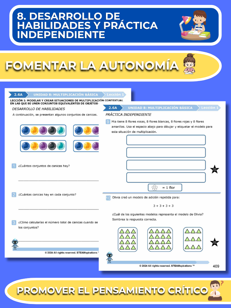 ¡Mathtástico! 2do Grado Unidad 8: Multiplicación Básica - Libro Electrónico