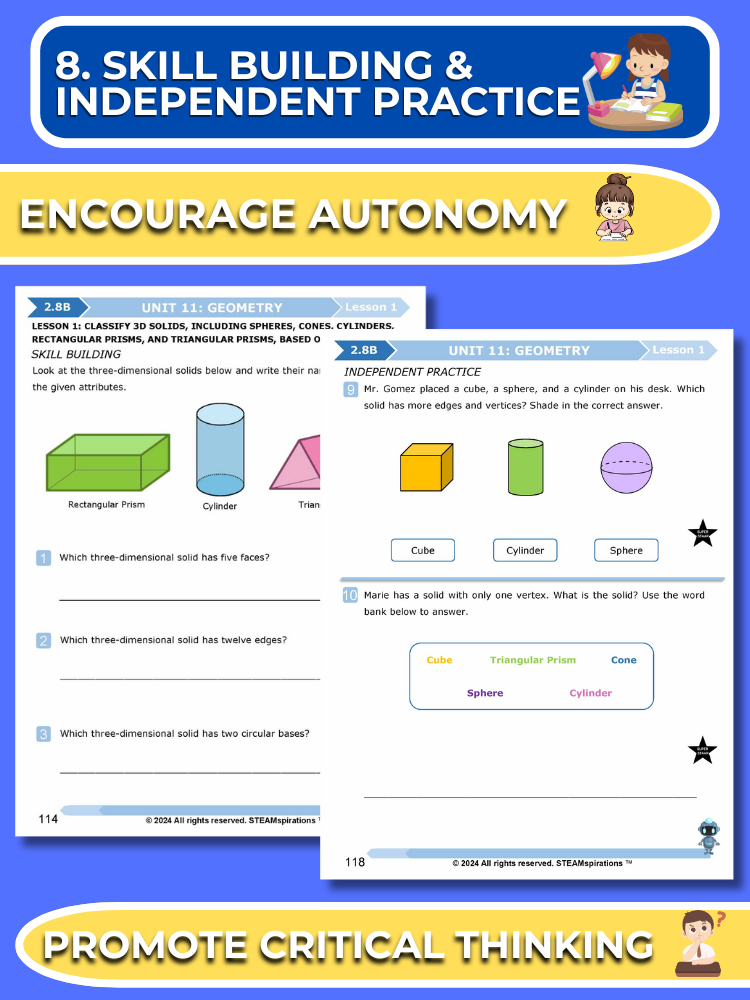 Mathtastico! 2nd Grade Math Bundle Unit 11 Geometry - E-Book