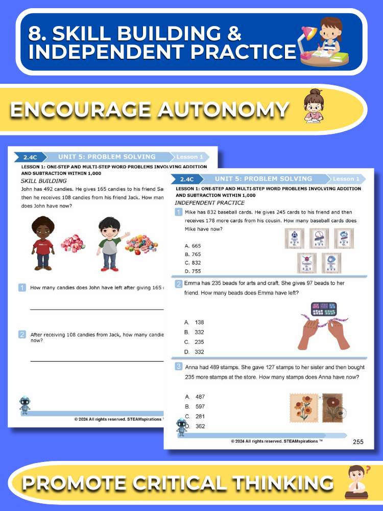 Mathtastico! 2nd Grade Math Bundle Unit 5 Problem Solving - E-Book