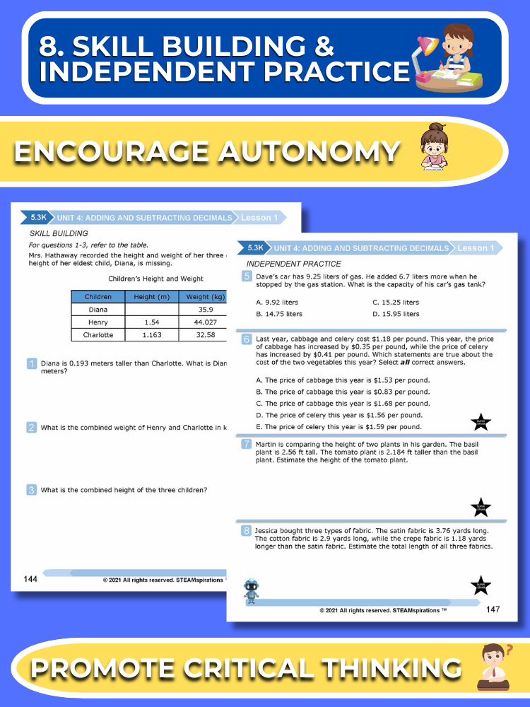 Mathtastico! 5th Grade Math Bundle Unit 4 Adding & Subtracting Decimals - E-Book