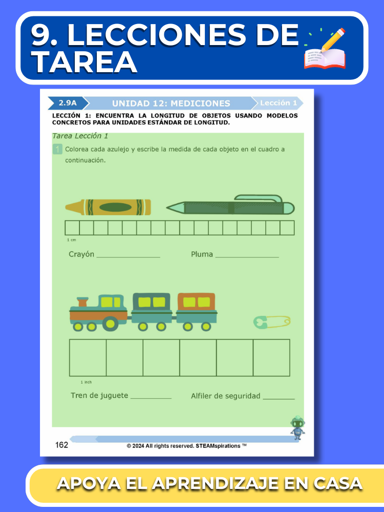 ¡Mathtástico! 2do Grado Unidad 12: Mediciones - Libro Electrónico