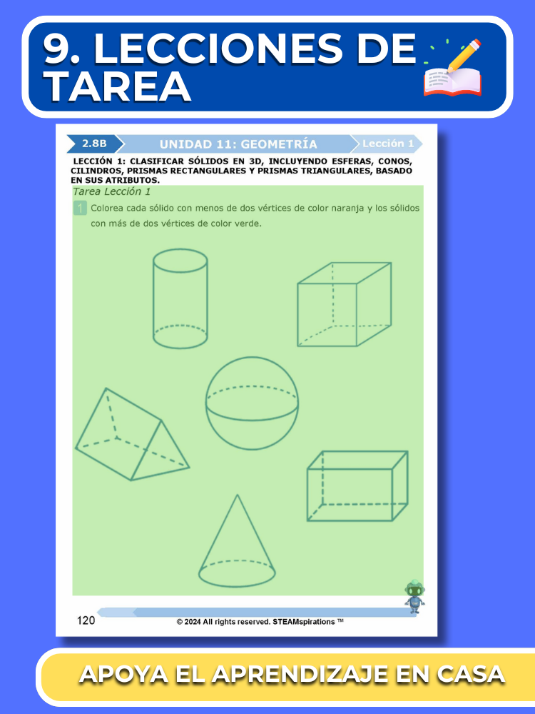 ¡Mathtástico! 2do Grado Unidad 11: Geometría - Libro Electrónico
