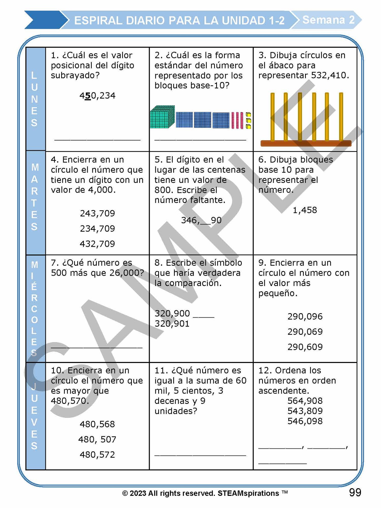 3er Grado Unidades 1-5 Libro Electrónico