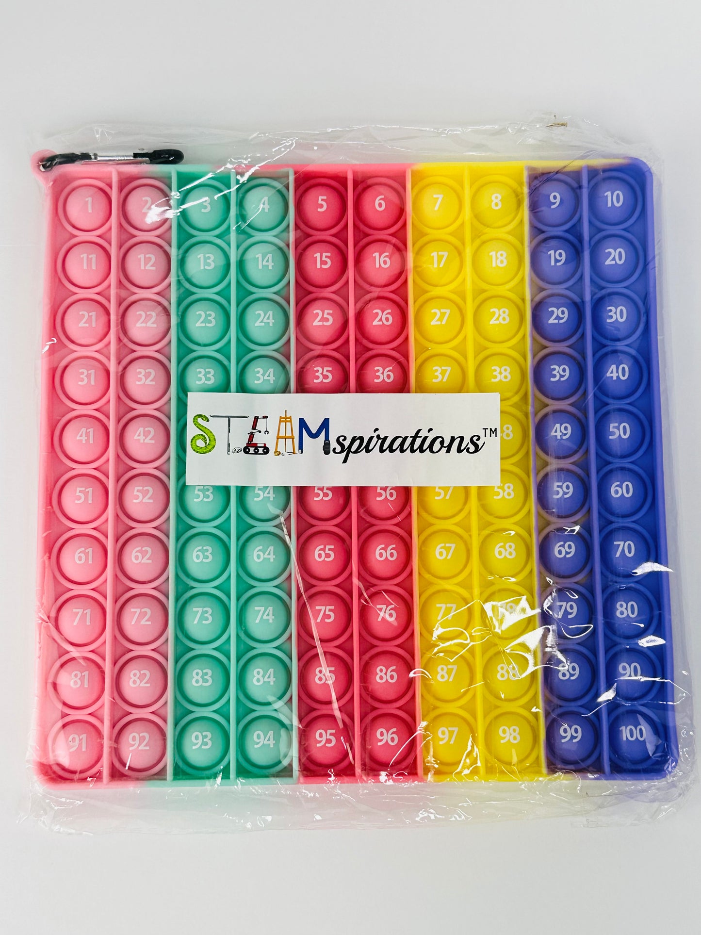 100 Number Pops: Interactive Math Manipulatives Learning Toy + Activity Book