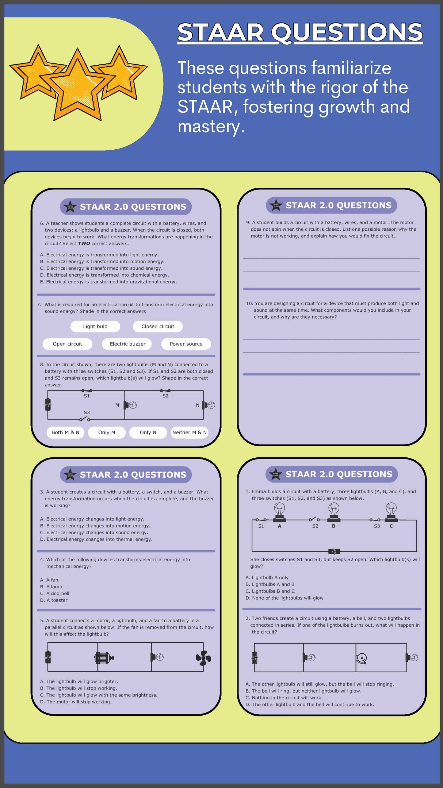 5th Grade Unit 4 – Circuits & Energy – STEAMspirations Level Up 2.0