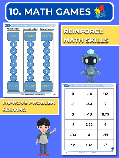 Mathtastico! 6th Grade Math Bundle Unit 3 Classifying Numbers & Understanding Absolute Value - E-Book