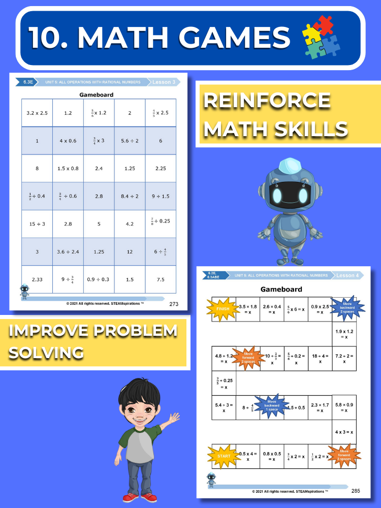 Mathtastico! 6th Math Bundle Unit 7 Equivalent Expressions - E-Book