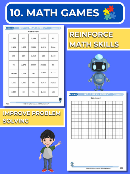 Mathtastico! 4th Grade Math Bundle Unit 10 Measurement - E-Book