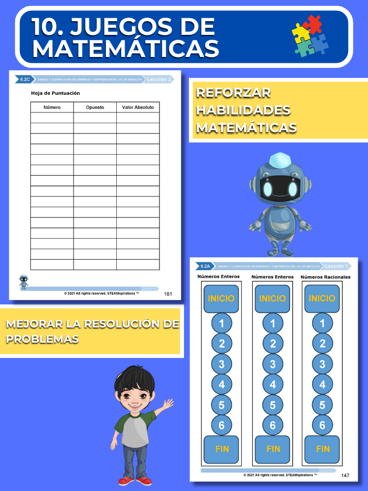 ¡Mathtástico! 6to Grado Unidad 3: Clasificación de Números y Comprender el Valor Absoluto - Libro Electrónico