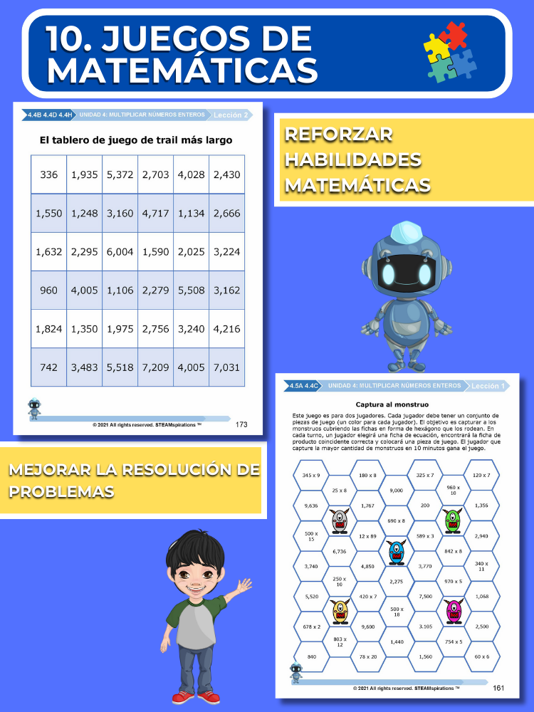 ¡Mathtástico! 4to Grado Unidad 4: MULTIPLICAR NÚMEROS ENTEROS - Libro Electrónico