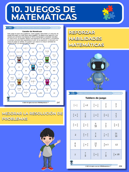 ¡Mathtástico! 6to Grado Unidad 6 Dominio de Operaciones y Representaciones de Enteros - Libro Electrónico