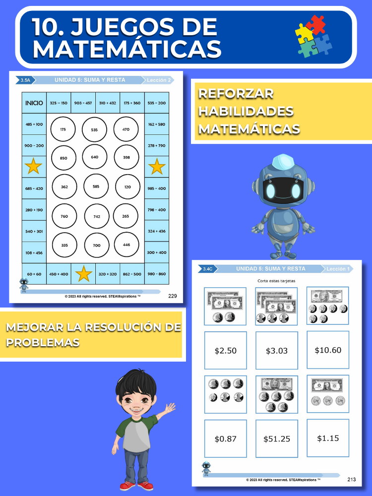 ¡Mathtástico! Paquete de Matemáticas de 3er Grado Unidad 5: Suma Y Resta - Libro Electrónico