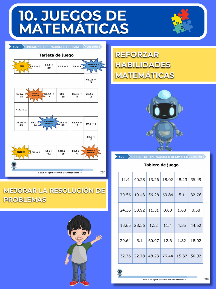 ¡Mathtástico! Paquete de Matemáticas 5to Grado Unidad 13: OPERACIONES DECIMALES - Libro Electrónico