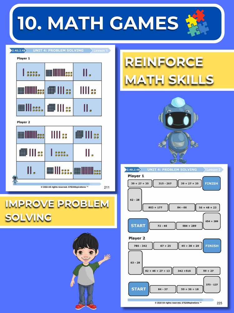 Mathtastico! 2nd Grade Math Bundle Unit 4 Problem Solving - E-Book