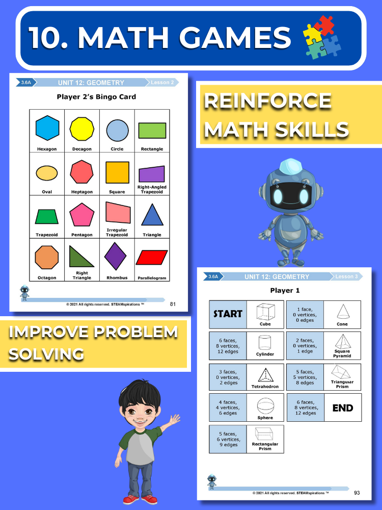 Mathtastico! 3rd Grade Math Bundle Unit 12 (Geometry) - E-Book