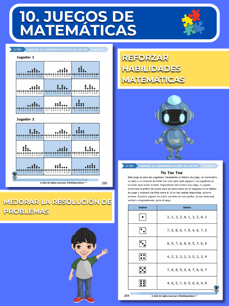 ¡Mathtástico! 6to Grado Unidad 14: Representación De Datos- Libro Electrónico