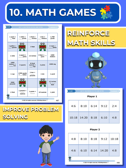 Mathtastico! 6th Math Unit 9 Understanding Ratios, Rates & Proportions - E-Book