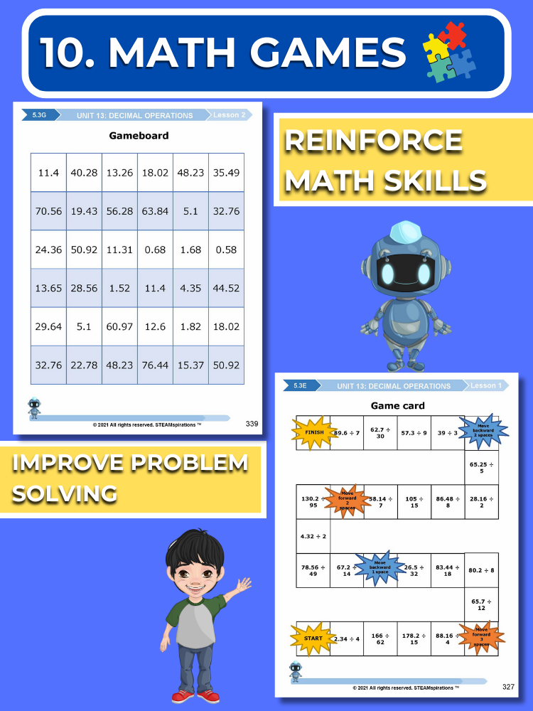 Mathtastico! 5th Grade Math Bundle Unit 13 DECIMAL OPERATIONS - E-Book